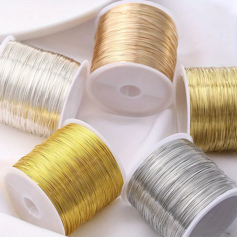 Copper Wire Roll - 1 Rolls Golde Slivery Color Copper