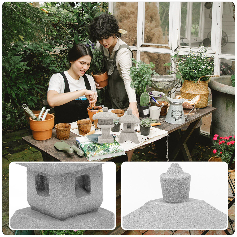 Bonsai Garden Landscape Design - Sandstone Pagoda Landscape Decor Creative Design