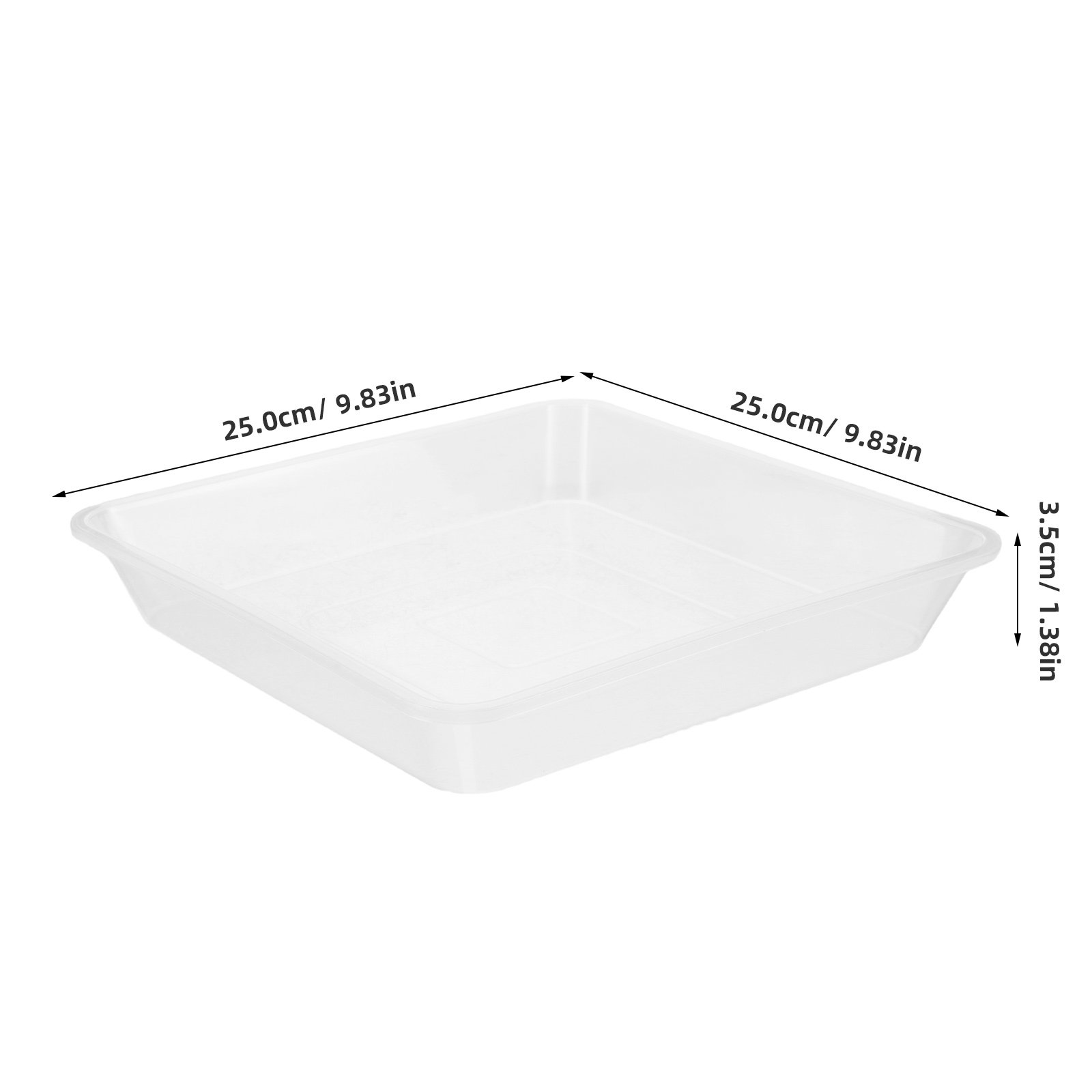 4Pcs Transparent Square Plant  - đánh giá và giá Drip Tray Saucer