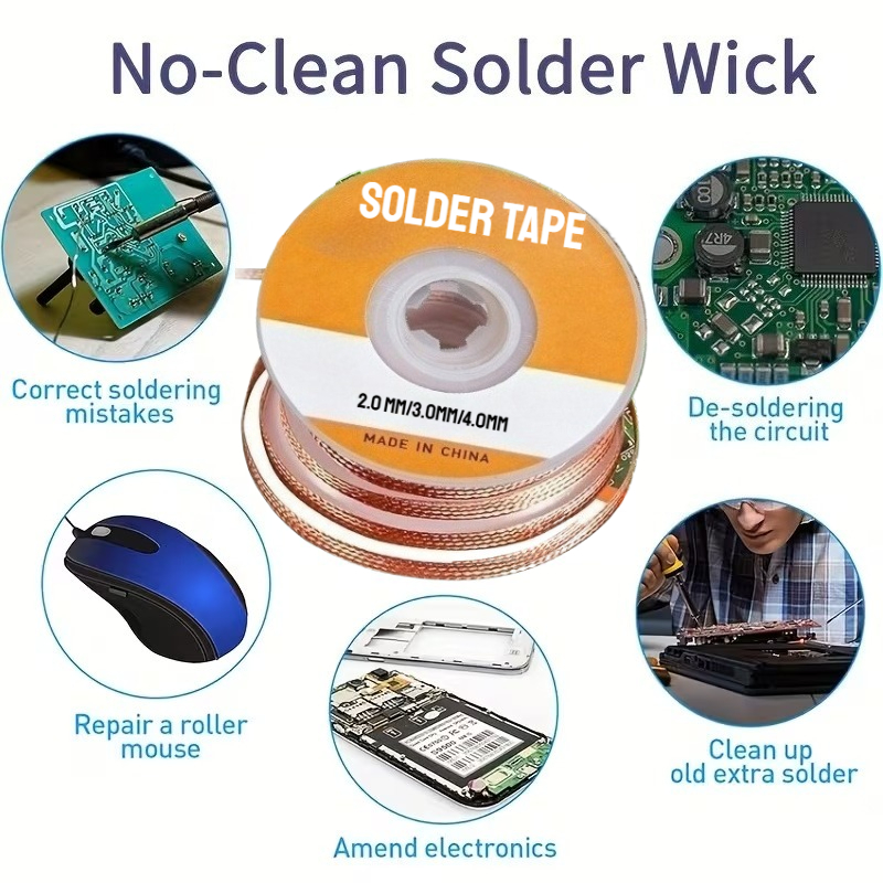 No‑Clean Desoldering Braid Cop - đánh giá và giá Copper Wire Roll