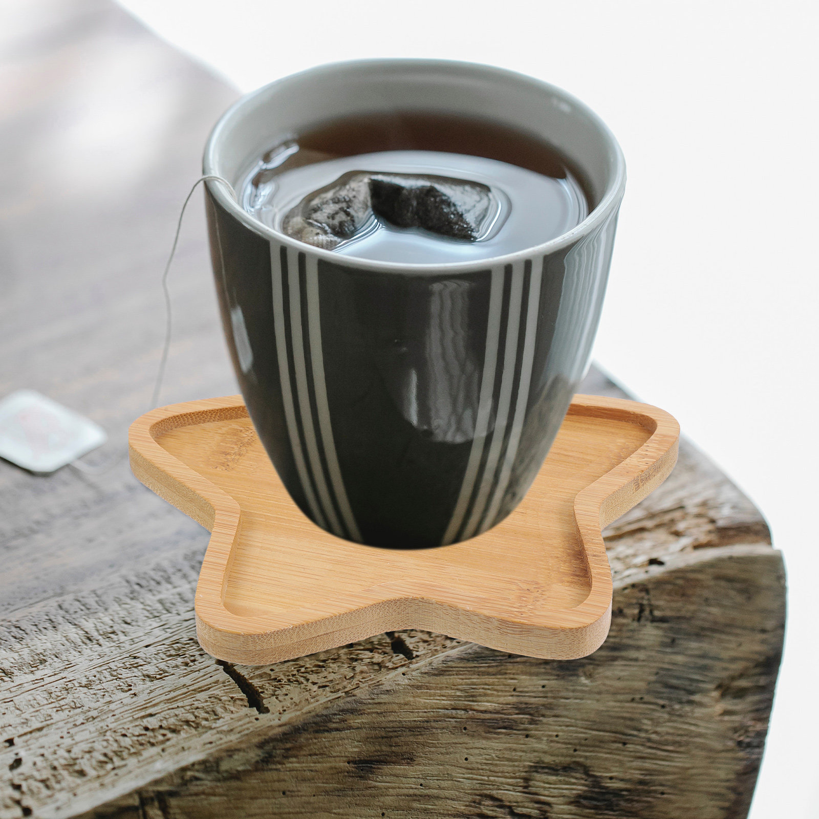 4Pcs Bamboo Flower Pot Tray Pl - đánh giá và giá Drip Tray Saucer