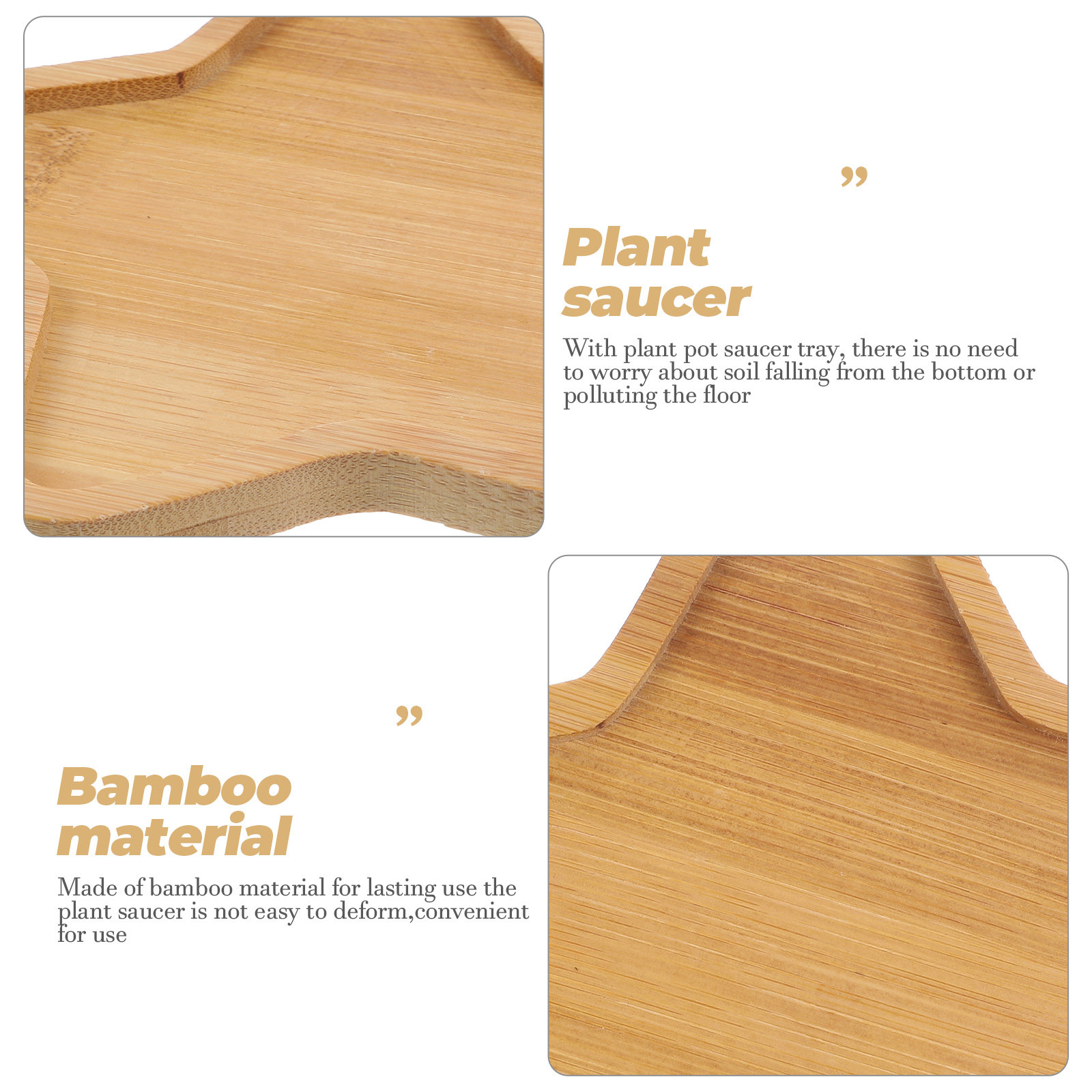 4Pcs Bamboo Flower Pot Tray Pl - đánh giá và giá Drip Tray Saucer