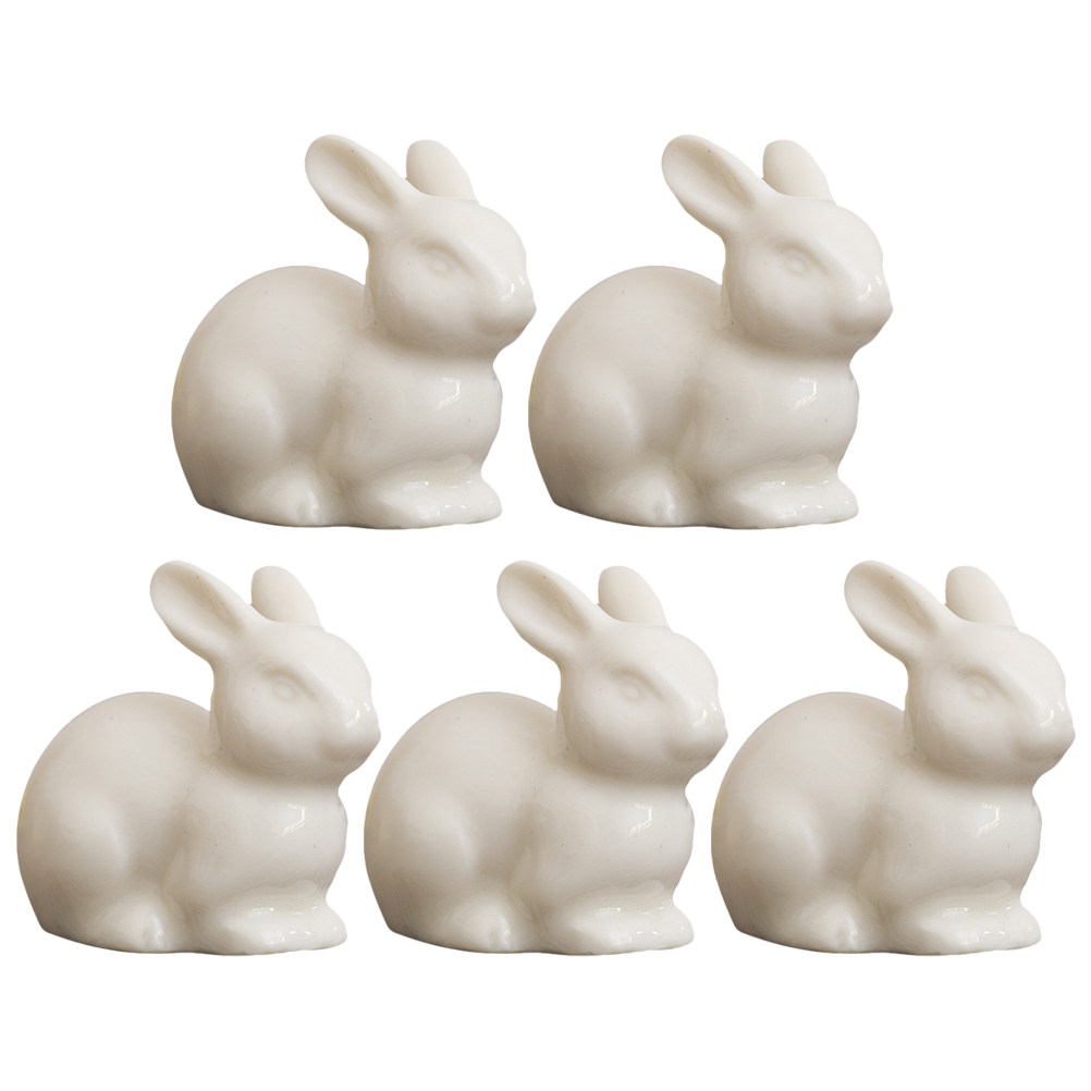 5Pcs Small Ceramic Rabbit Deco - đánh giá và giá Bonsai Garden Landscape Design