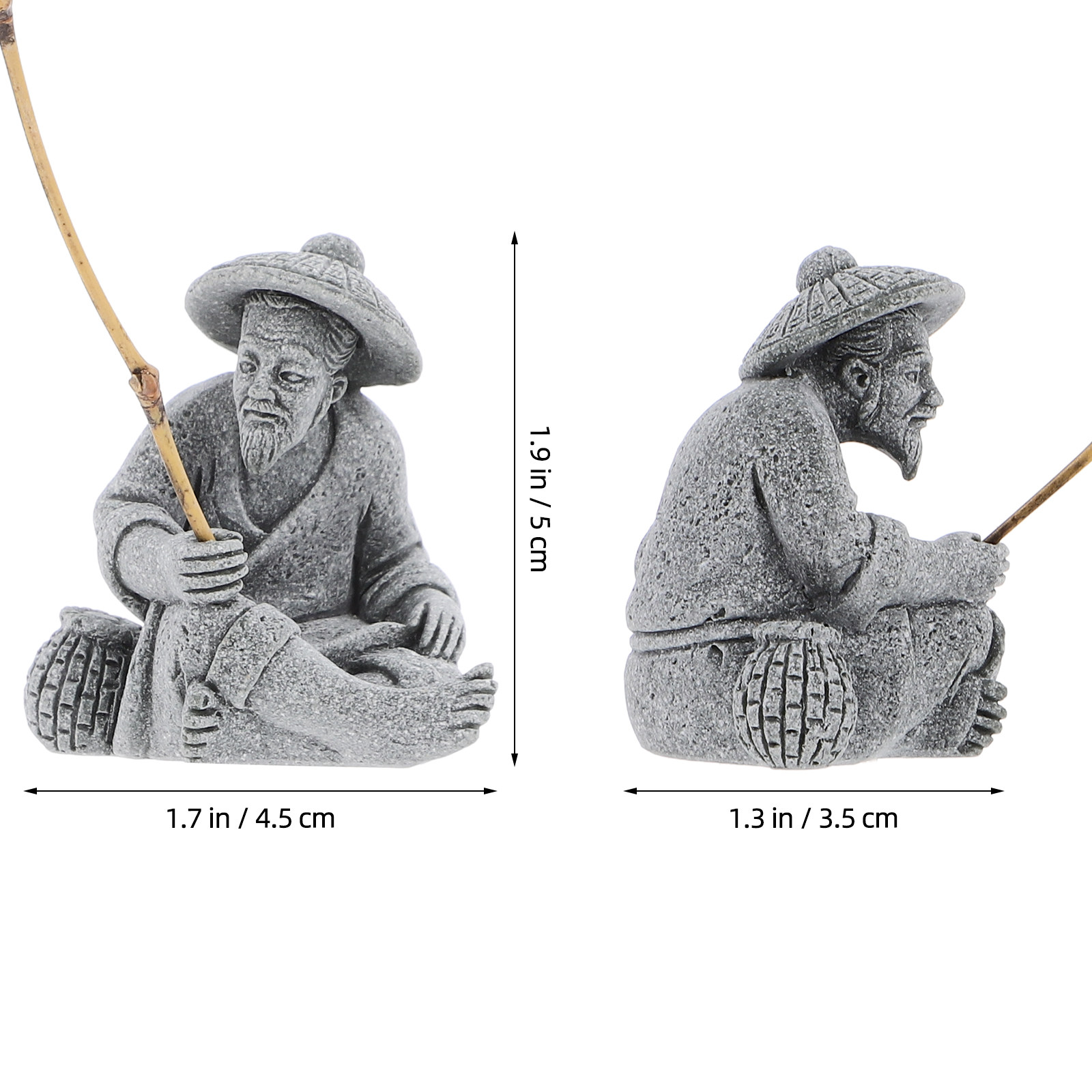Lifelike Sandstone Fisherman S - đánh giá và giá Bonsai Garden Landscape Design